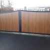 moycashel swinging gate with pedestrian door golden oak 10